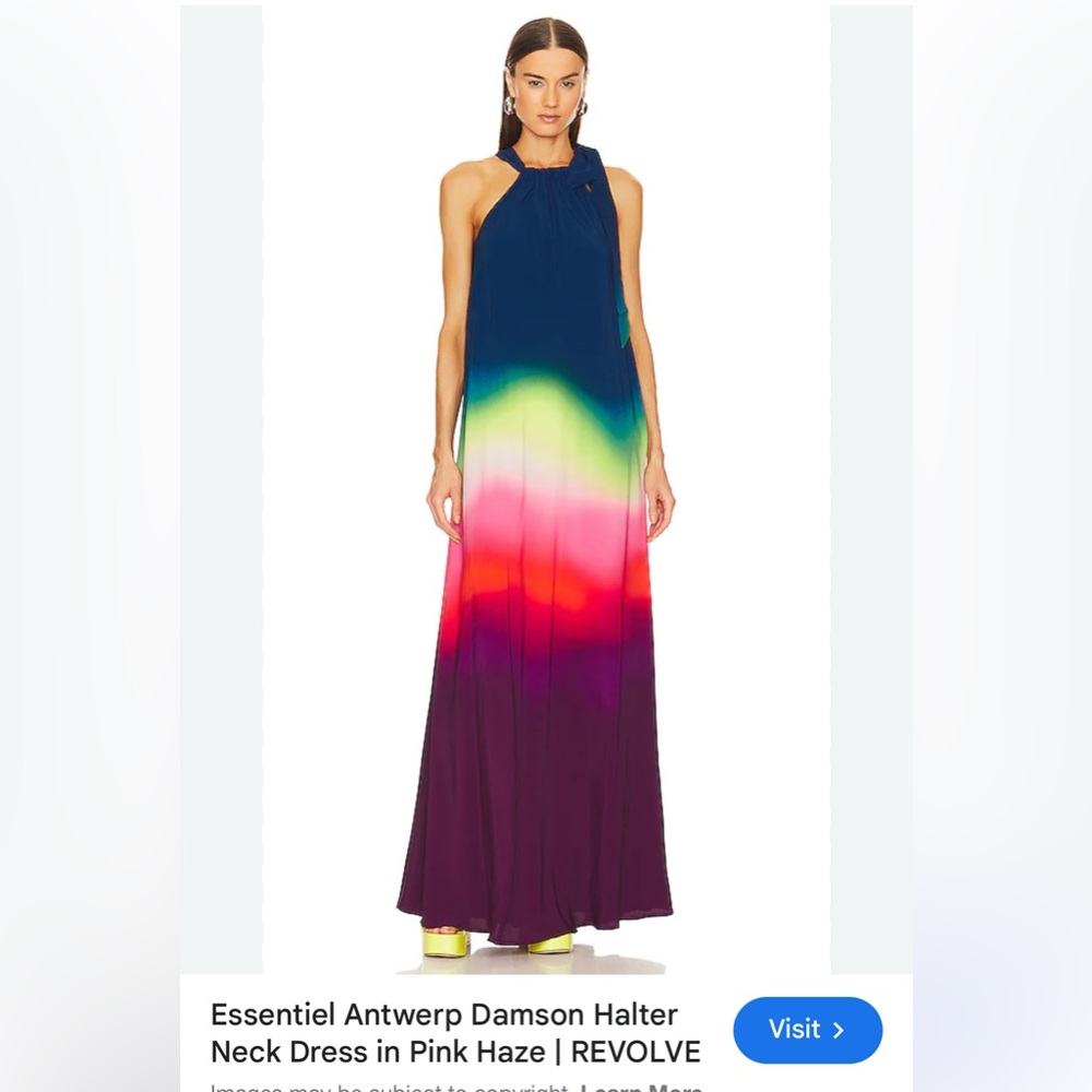 Essentiel Antwerp Colorful Halter Maxi Dress